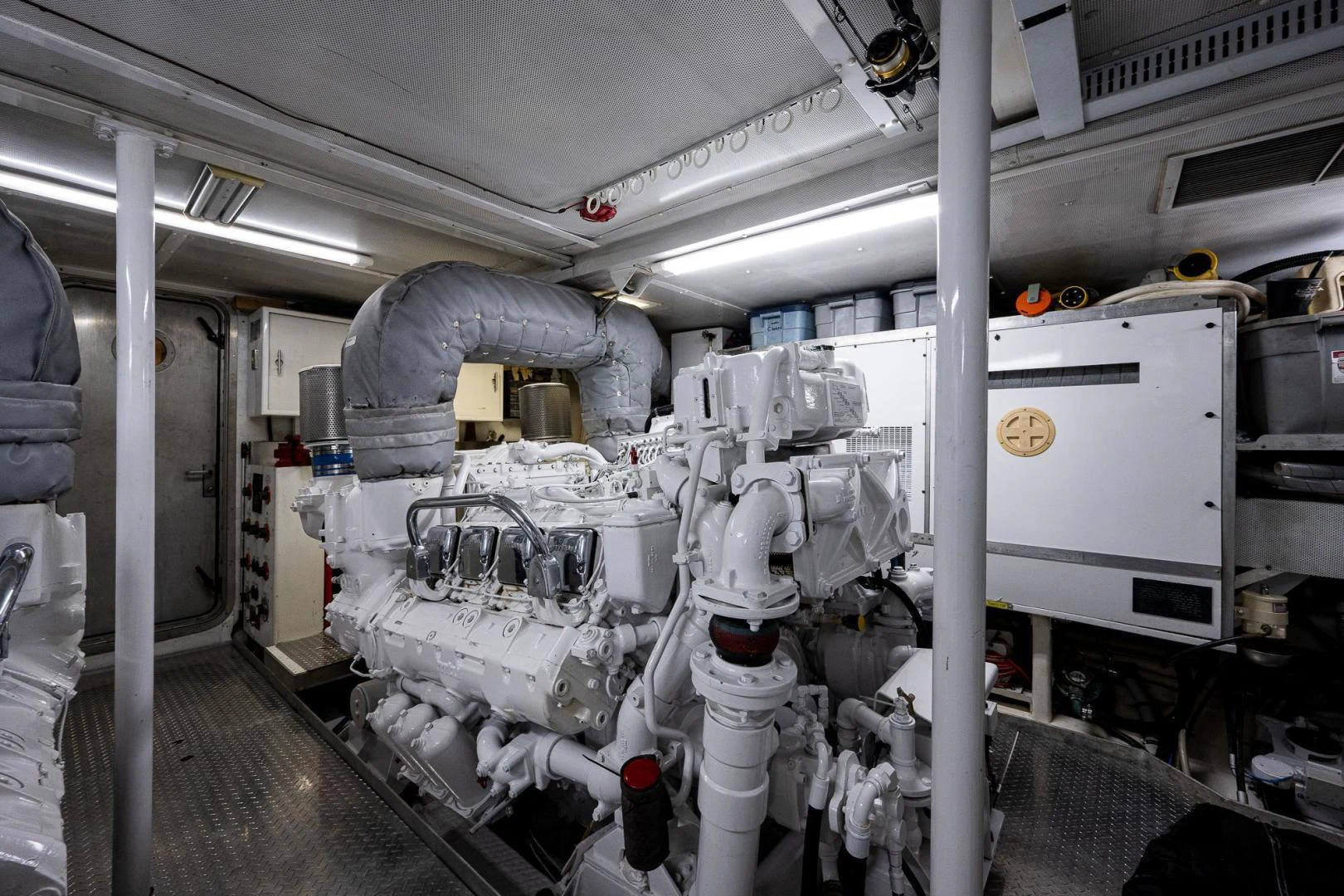 a room with machinery aboard ATLANTIC Yacht for Sale