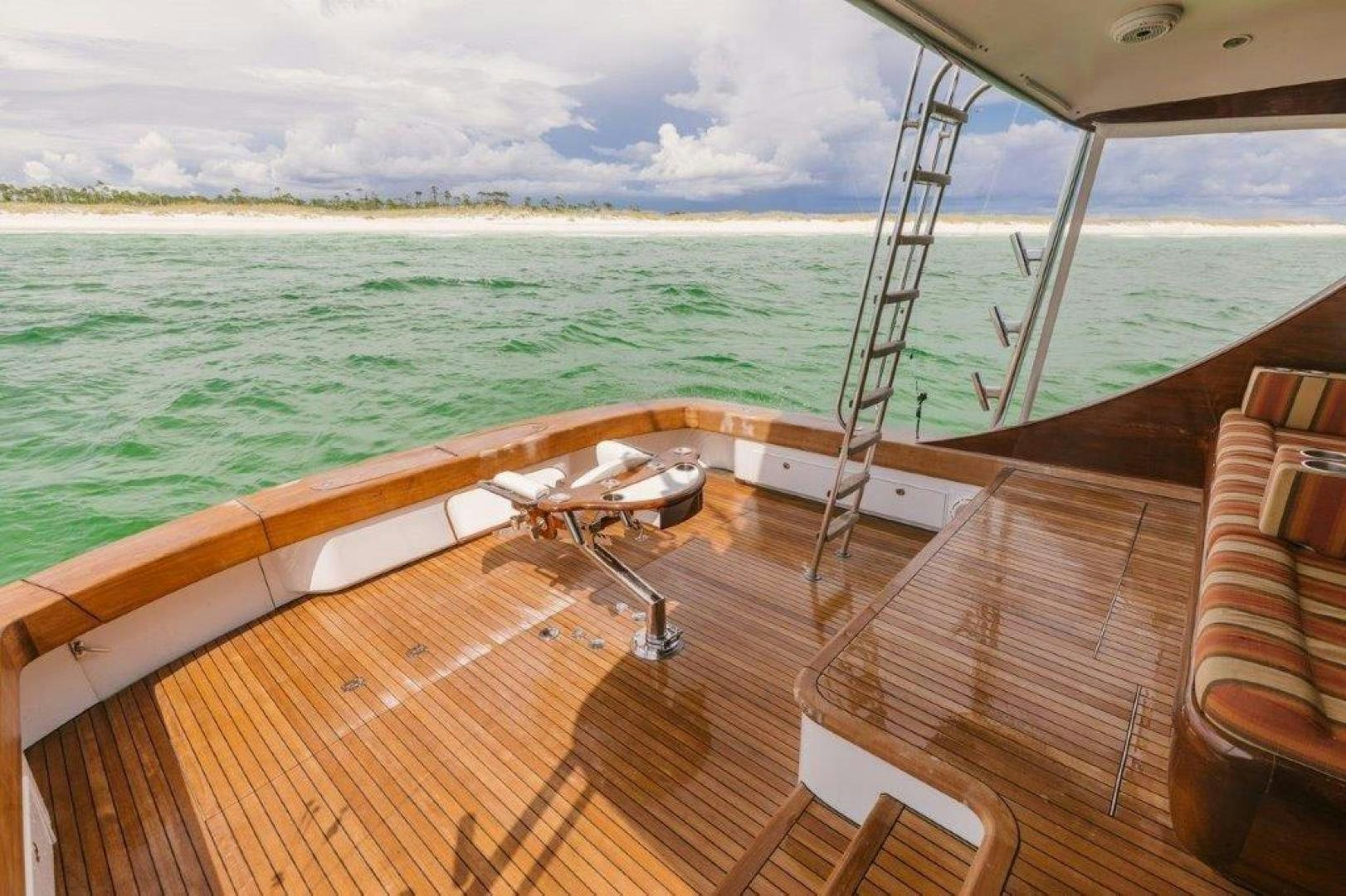 a deck overlooking the ocean aboard PULLIN WIRE Yacht for Sale