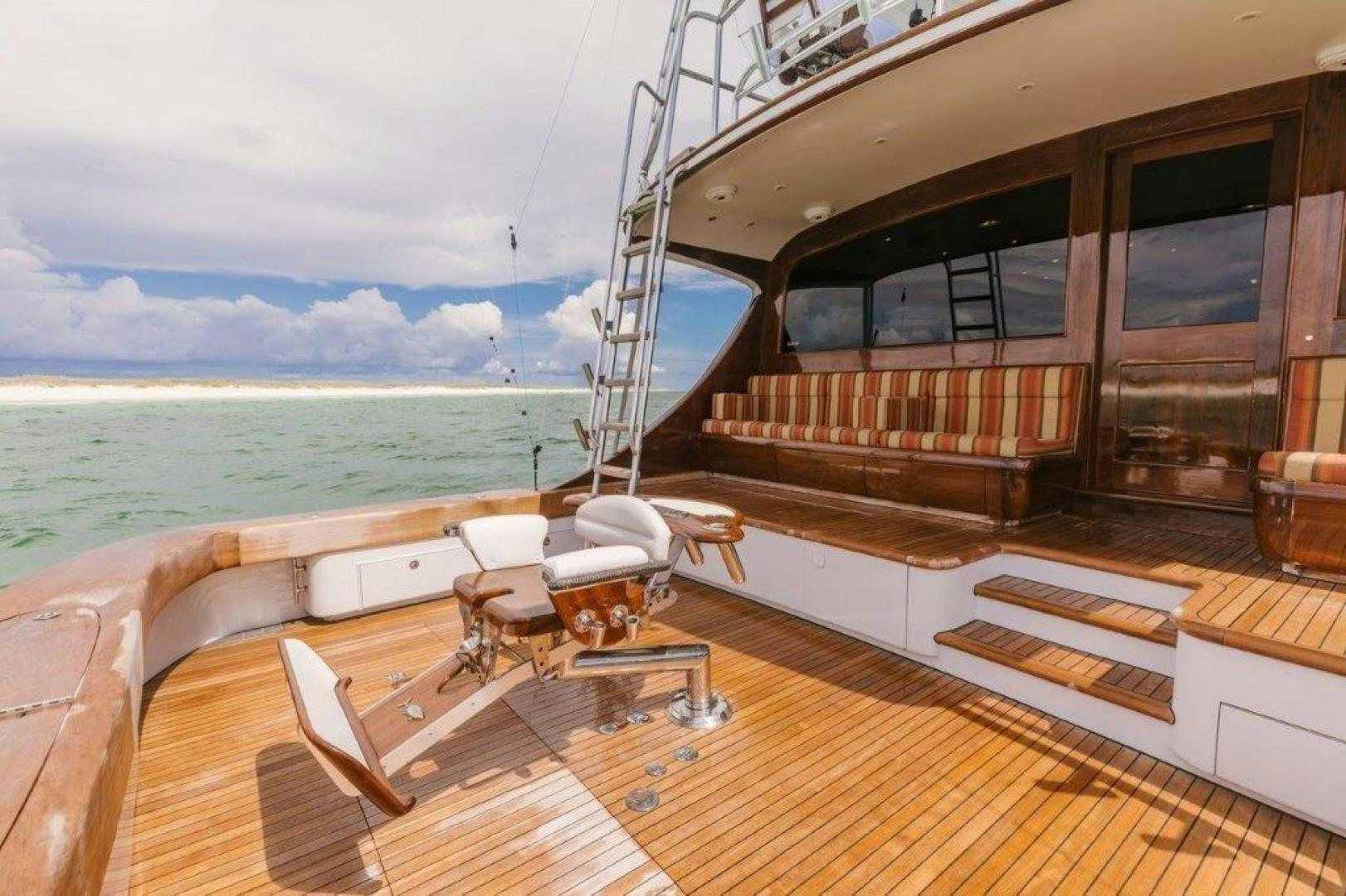 a boat on a deck aboard PULLIN WIRE Yacht for Sale