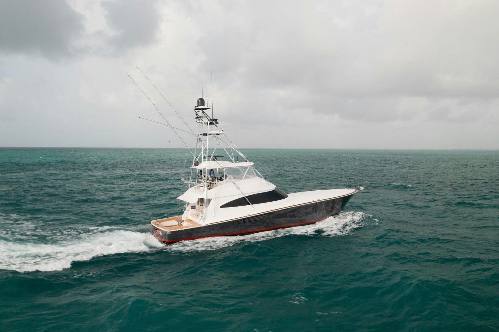 a boat in the ocean aboard DAWG DAZE Yacht for Sale