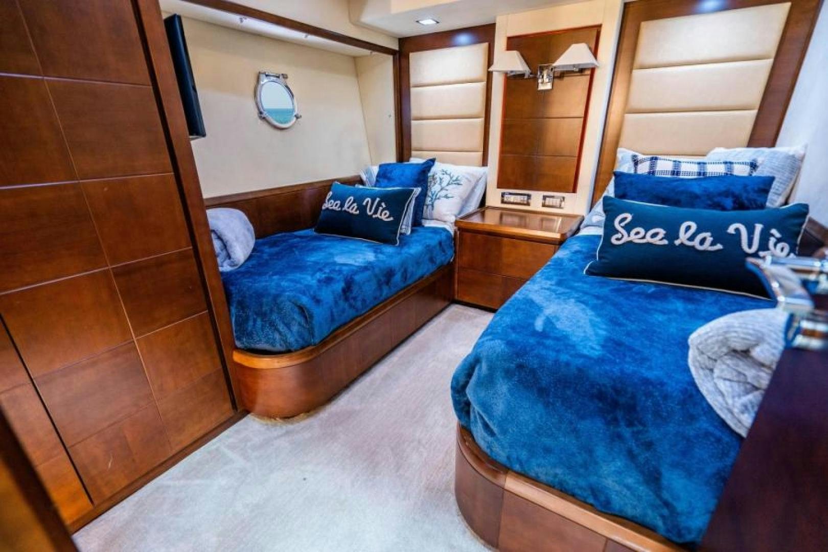 a bed in a room aboard KNOT WOKE Yacht for Sale