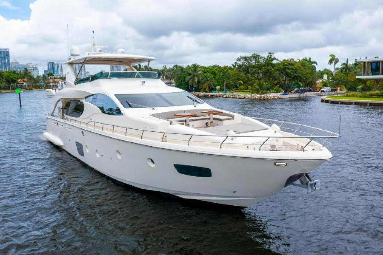 a white yacht on the water aboard KNOT WOKE Yacht for Sale