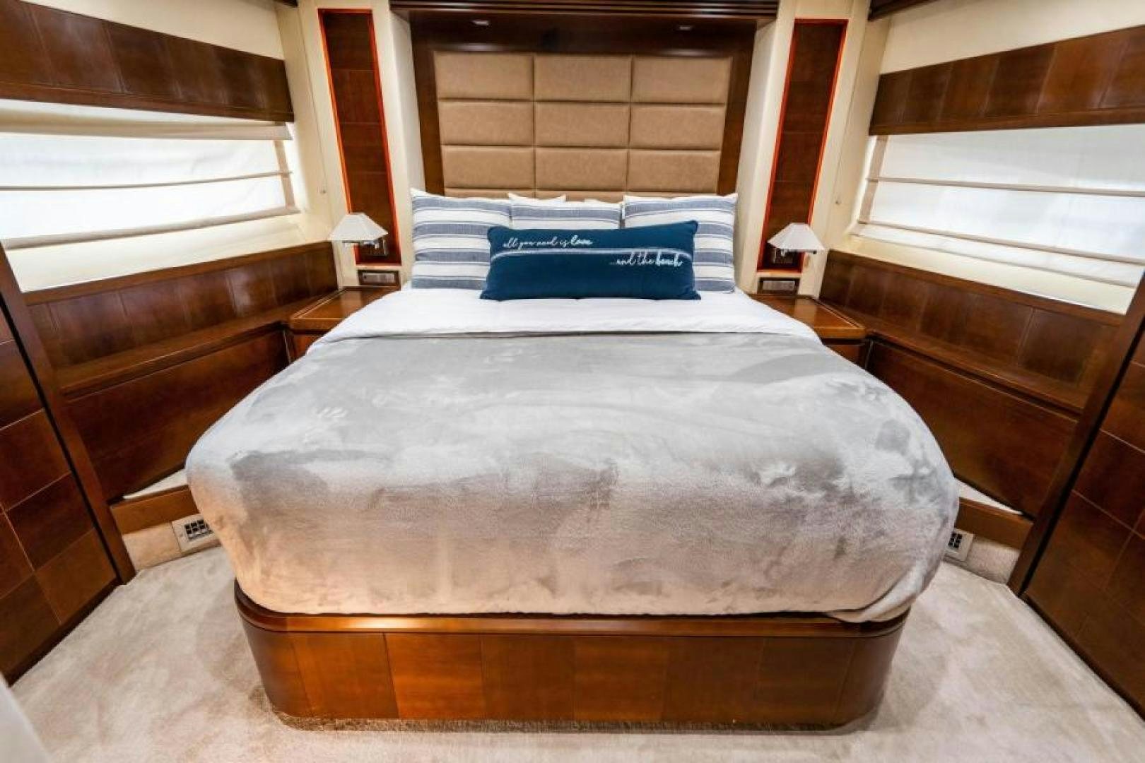 a bed in a room aboard KNOT WOKE Yacht for Sale
