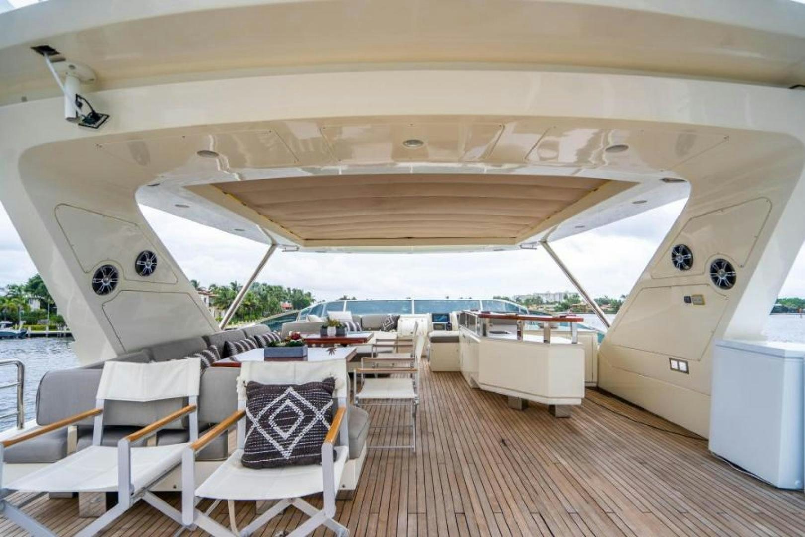 a boat on a deck aboard KNOT WOKE Yacht for Sale