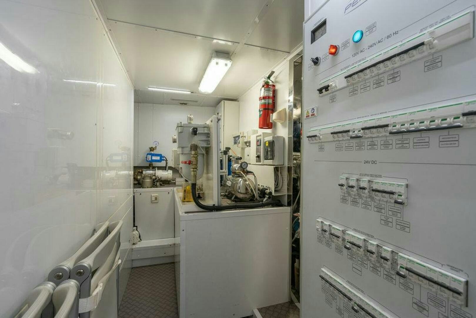 a room with machines and equipment aboard VIDI Yacht for Sale