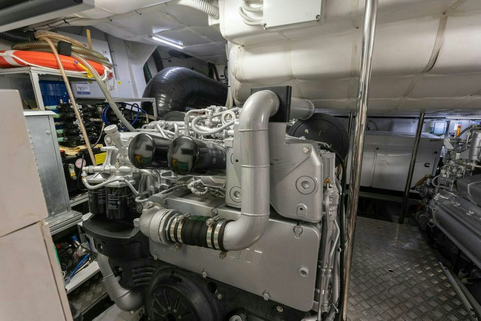a machine inside a building aboard VIDI Yacht for Sale