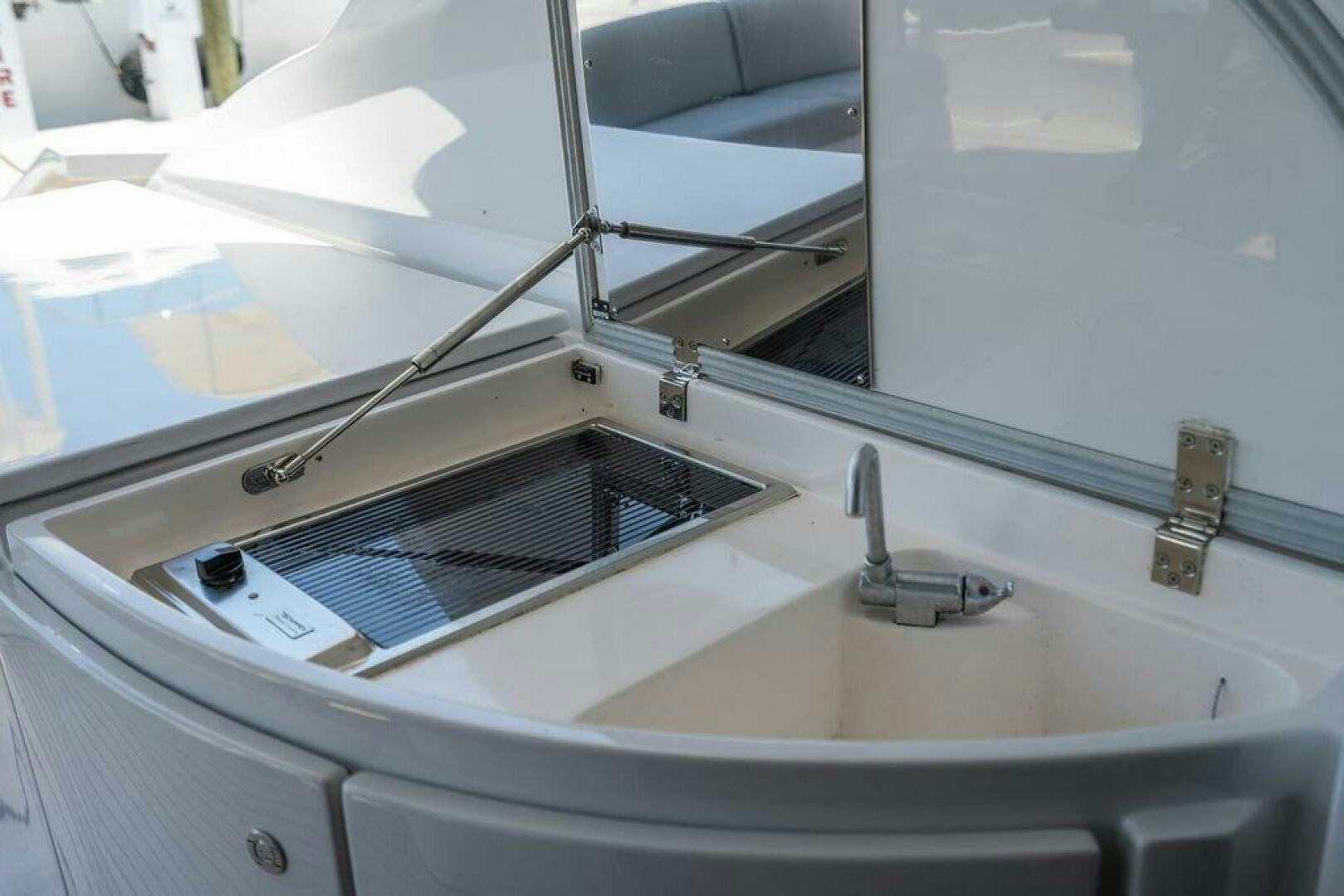 a sink with a faucet aboard VIDI Yacht for Sale