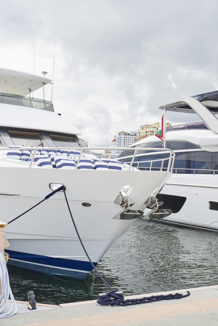 a group of boats docked aboard GRACE Yacht for Sale