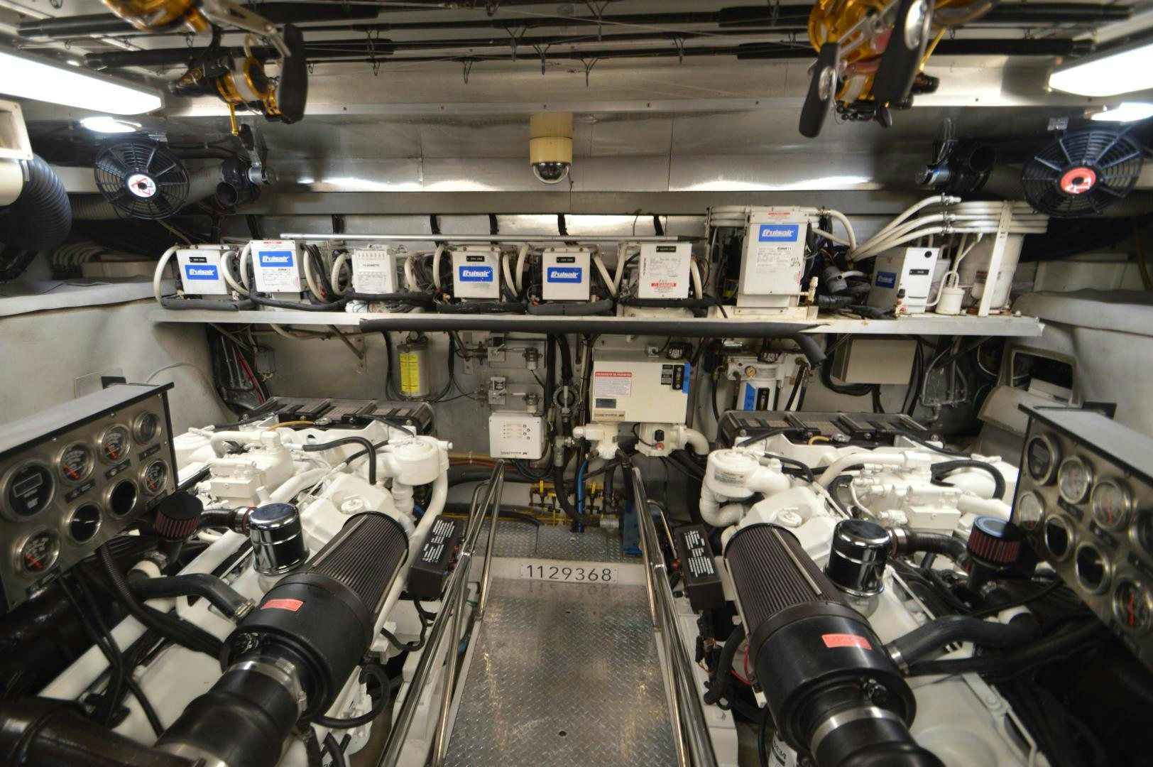 a room full of machines aboard GRACE Yacht for Sale