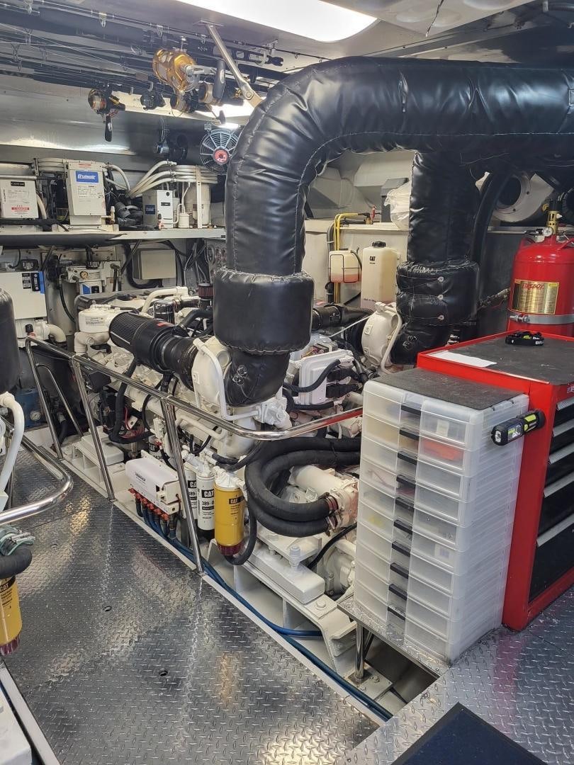 a machine with a large metal cylinder aboard GRACE Yacht for Sale