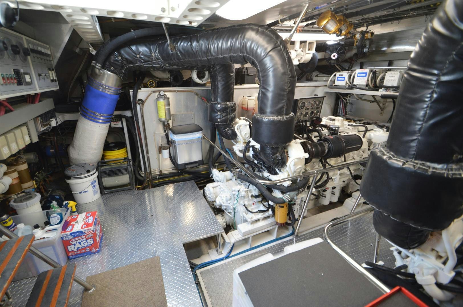 a machine with a large metal pipe aboard GRACE Yacht for Sale