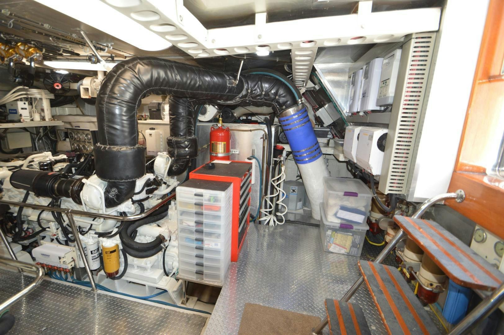 a machine with a blue tube aboard GRACE Yacht for Sale