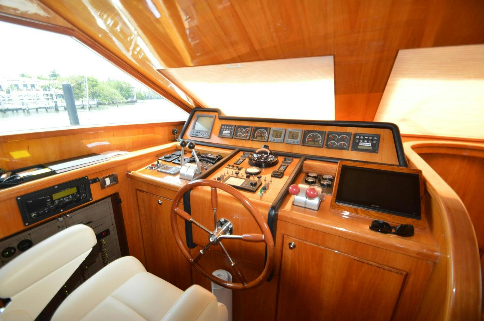 inside of a vehicle aboard GRACE Yacht for Sale