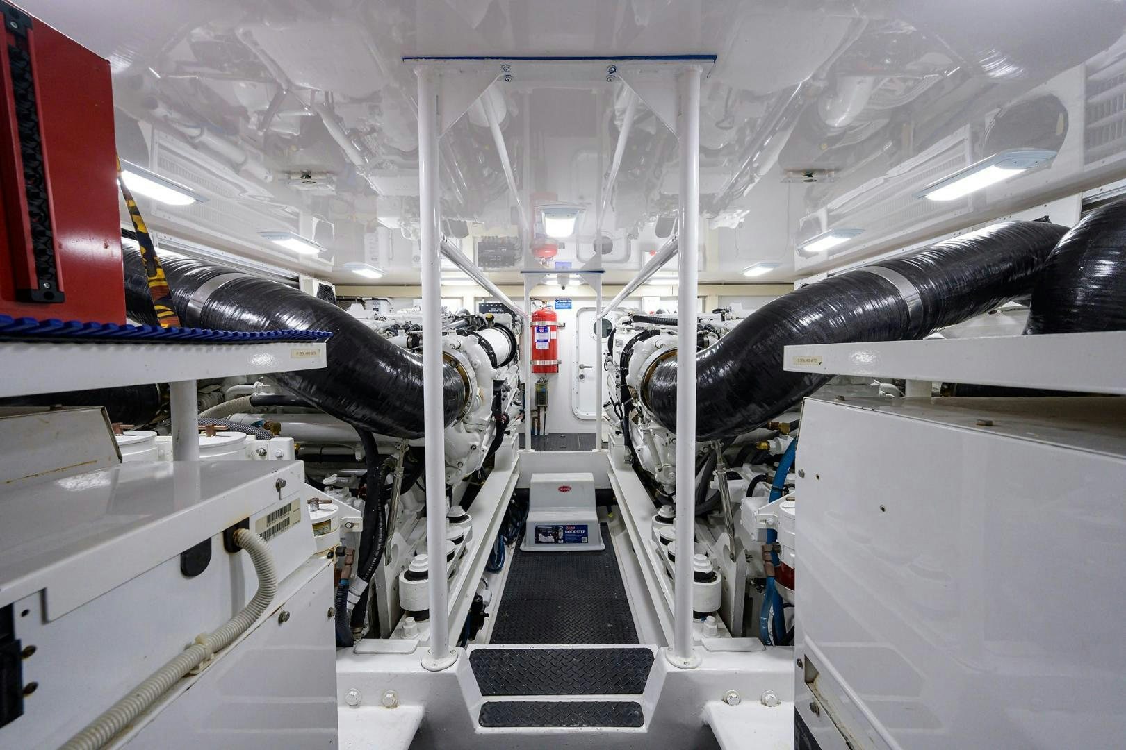 a large factory machinery aboard LA LADY Yacht for Sale