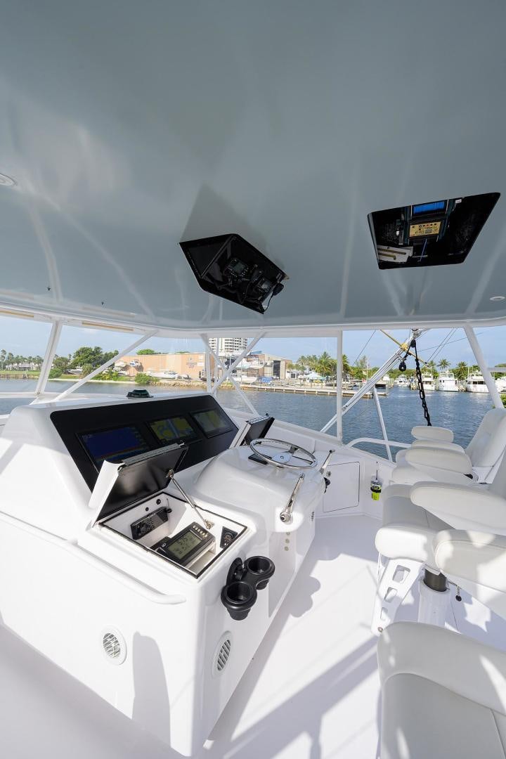a cockpit of a plane aboard LA LADY Yacht for Sale