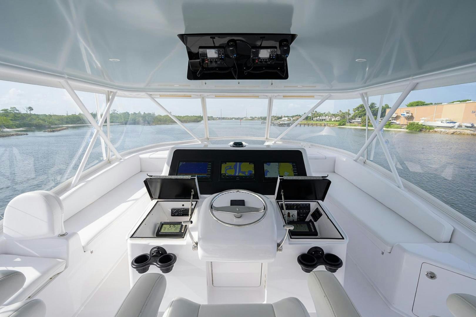 inside of a car aboard LA LADY Yacht for Sale