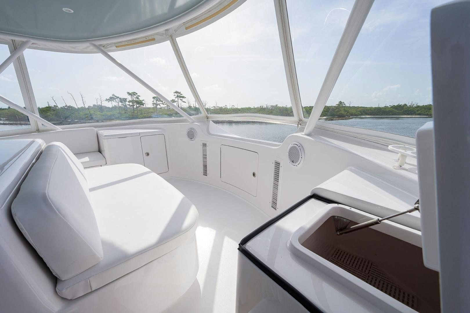 inside of a car aboard LA LADY Yacht for Sale