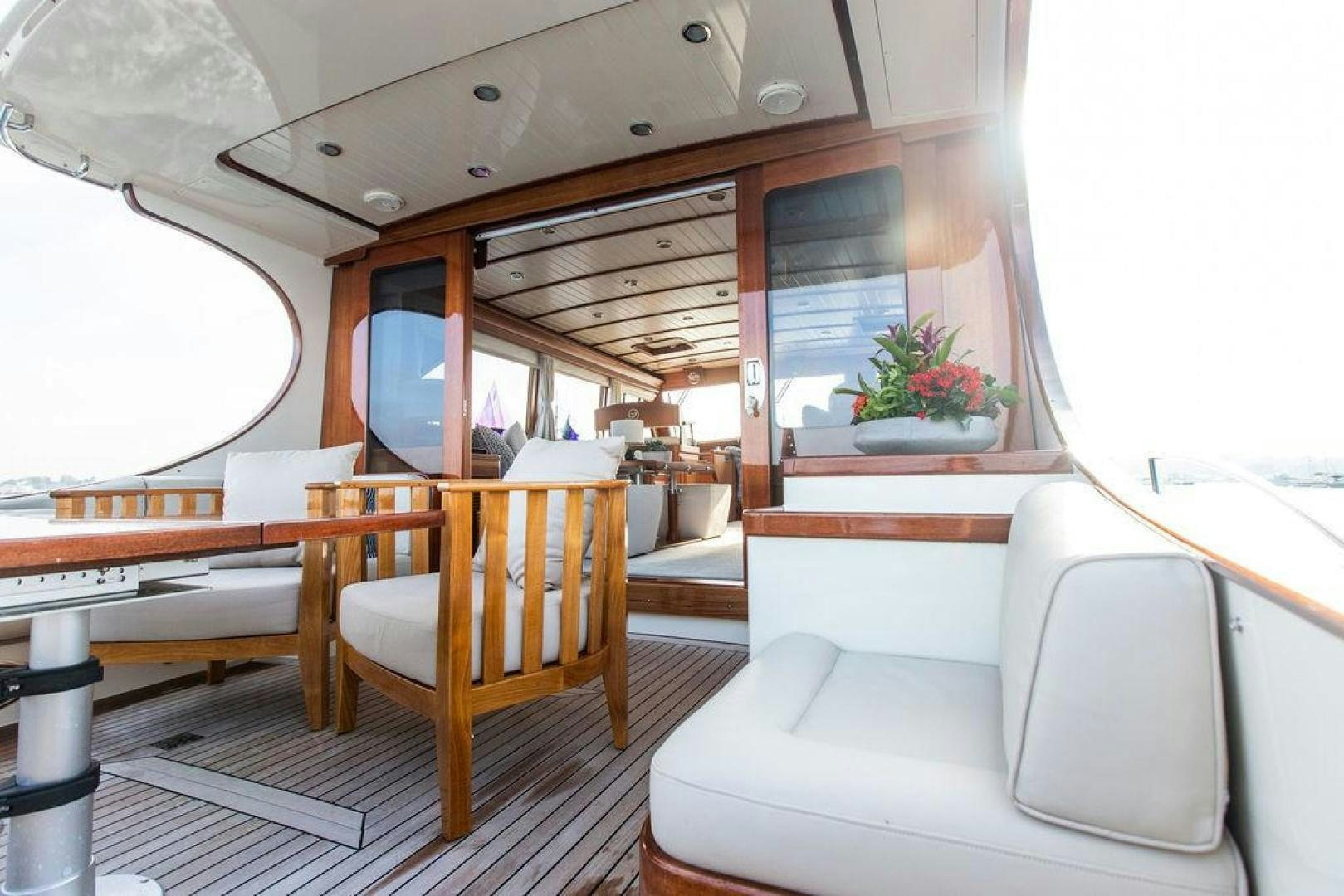 a boat with a bench aboard JESSICA Yacht for Sale