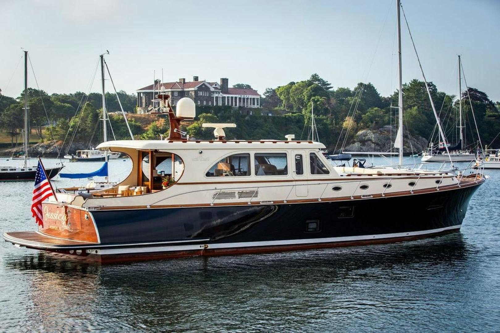 a boat on the water aboard JESSICA Yacht for Sale