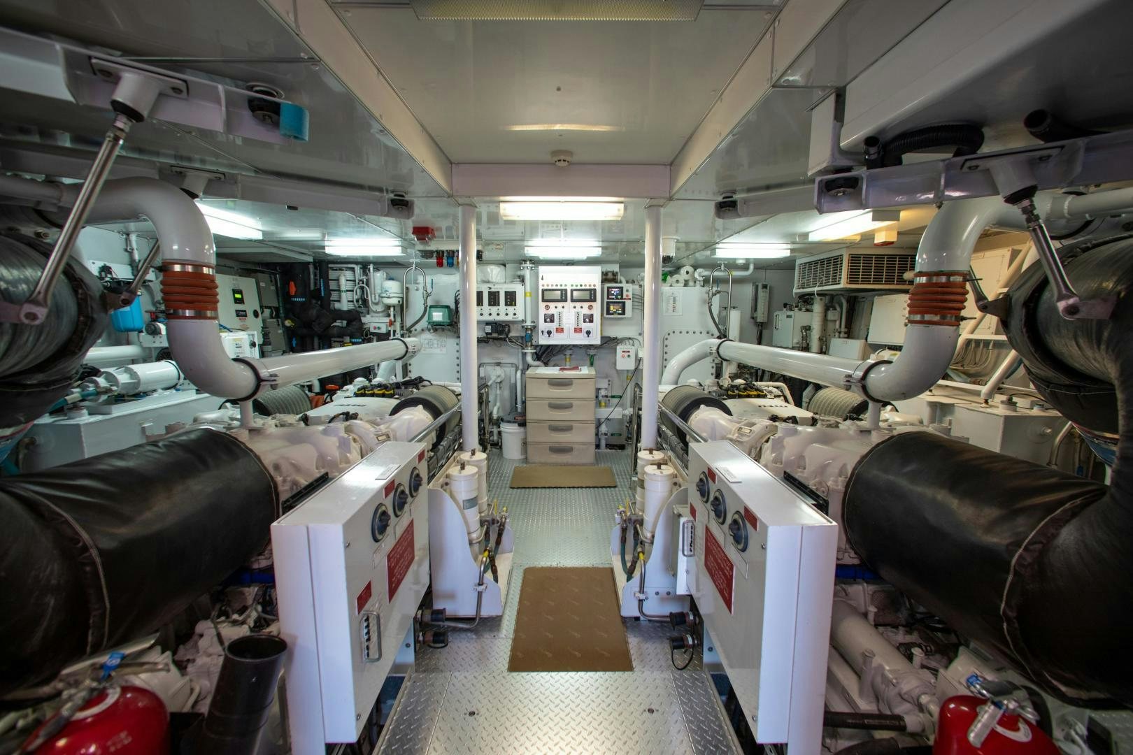 a room with machinery aboard BLACKSHEEP Yacht for Sale