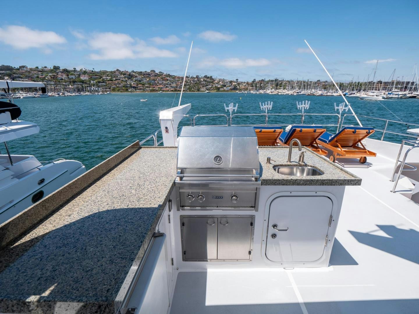 a boat on the water aboard LONE WOLF Yacht for Sale