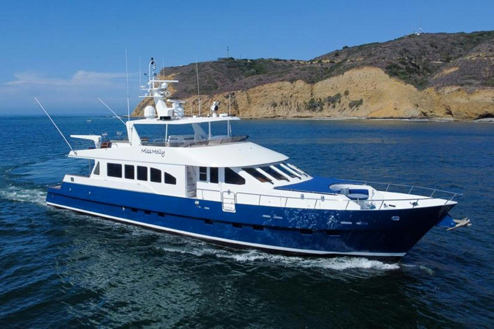 a boat in the water aboard LONE WOLF Yacht for Sale