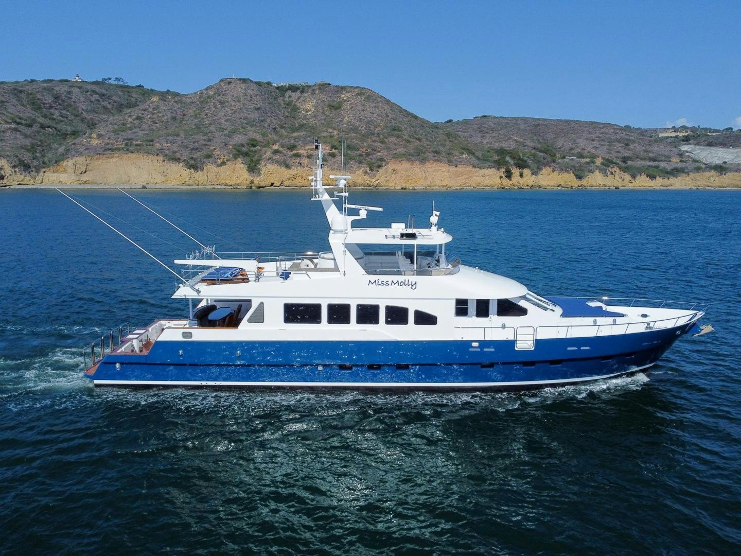 a boat on the water aboard LONE WOLF Yacht for Sale