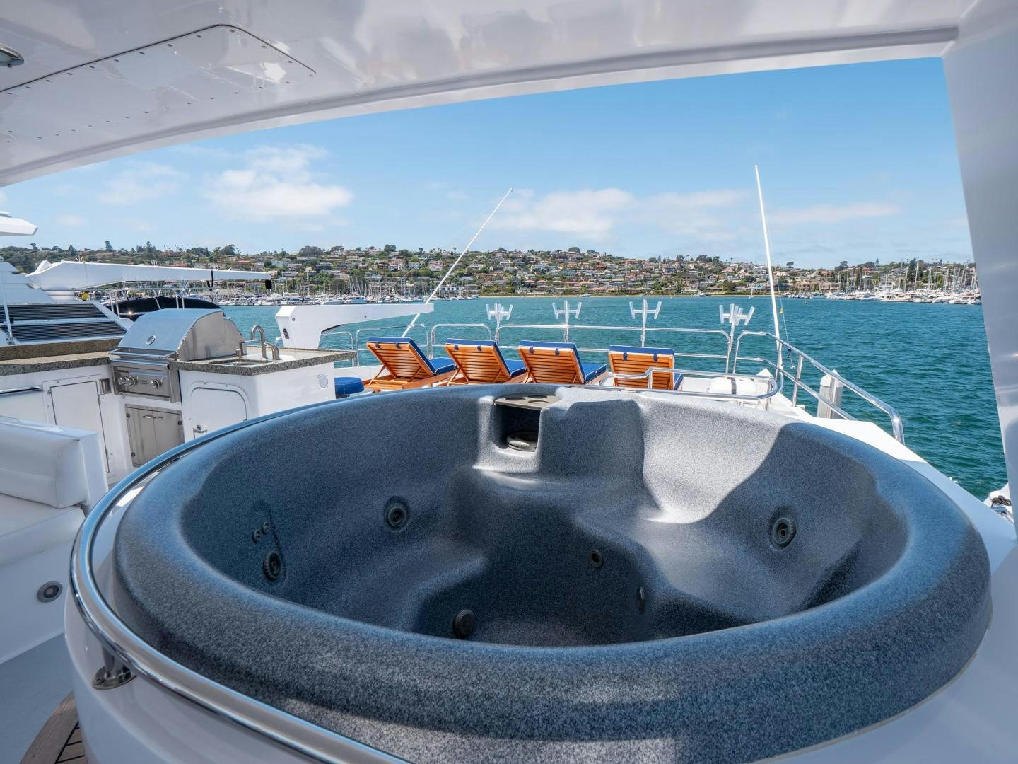 a boat on the water aboard LONE WOLF Yacht for Sale