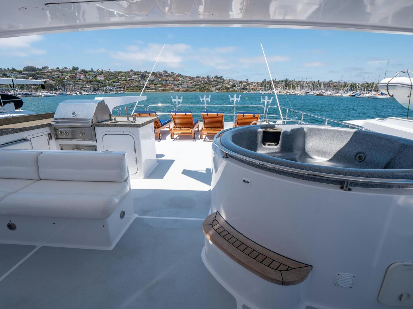 a boat on the water aboard LONE WOLF Yacht for Sale
