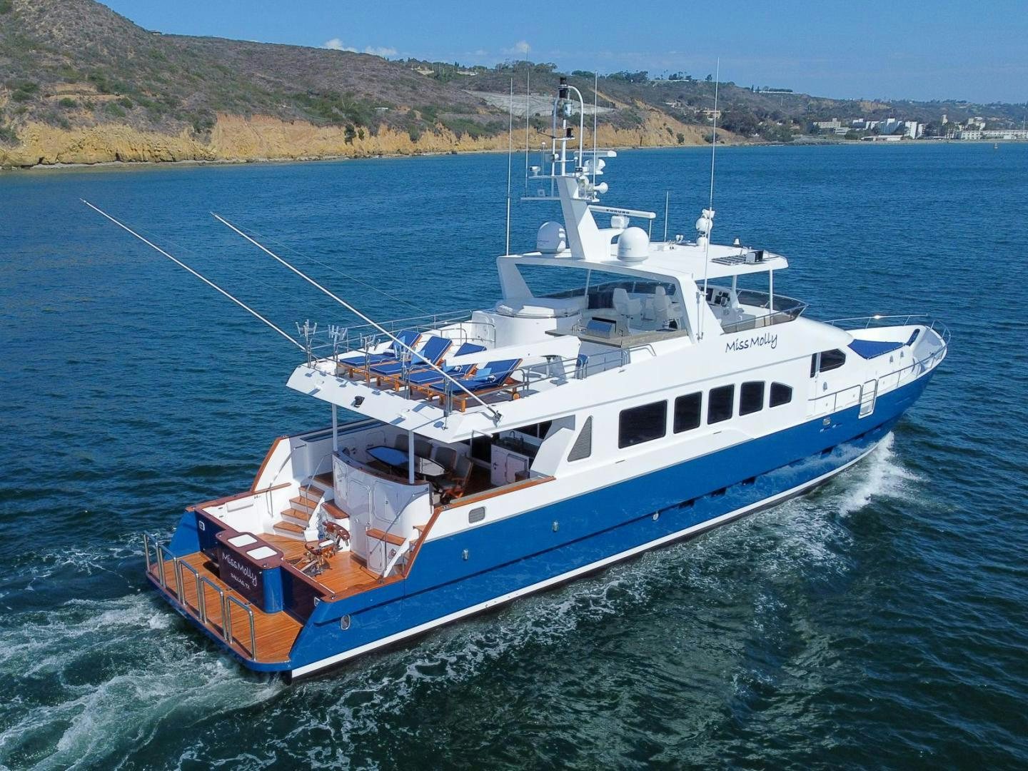 a boat on the water aboard LONE WOLF Yacht for Sale