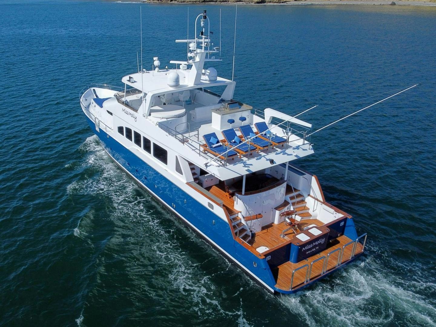 a boat in the water aboard LONE WOLF Yacht for Sale