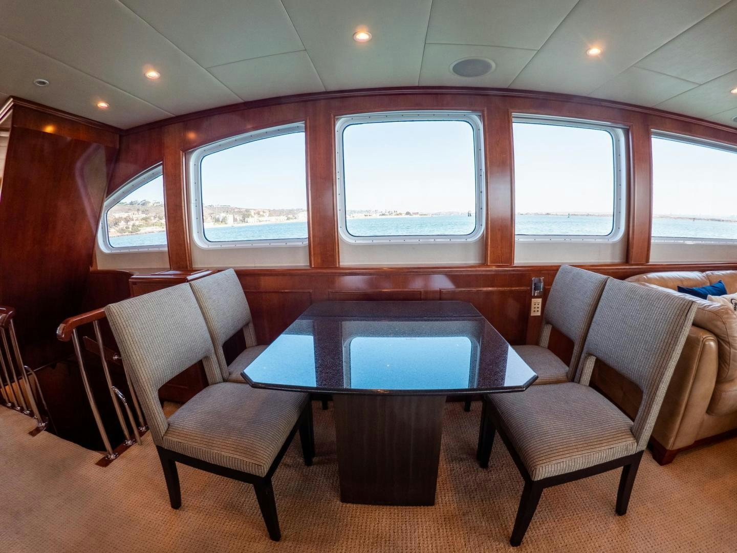 a pool table in a room aboard LONE WOLF Yacht for Sale