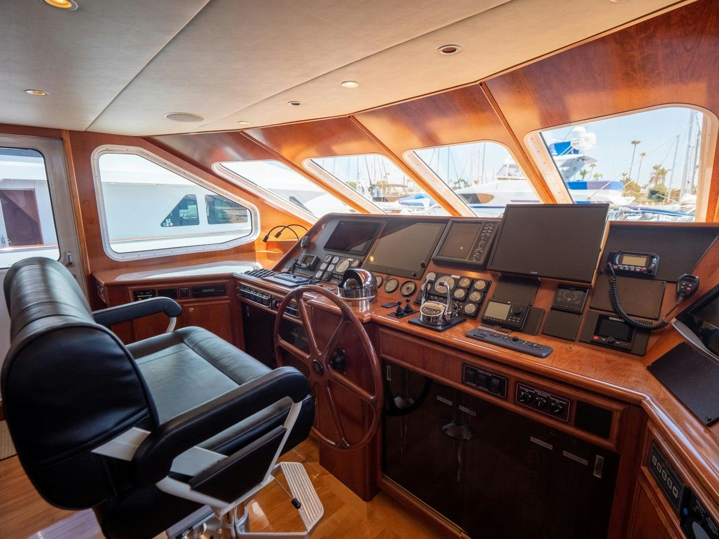 inside of a vehicle aboard LONE WOLF Yacht for Sale