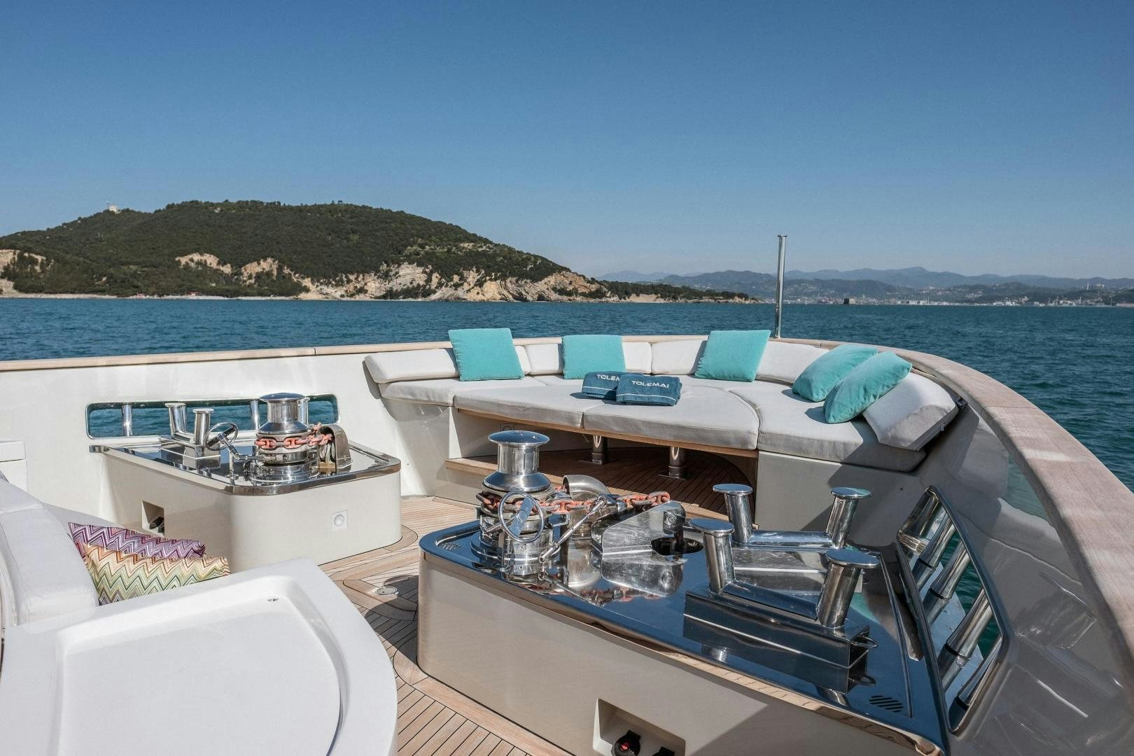 a boat on the water aboard AKAR XIII Yacht for Sale