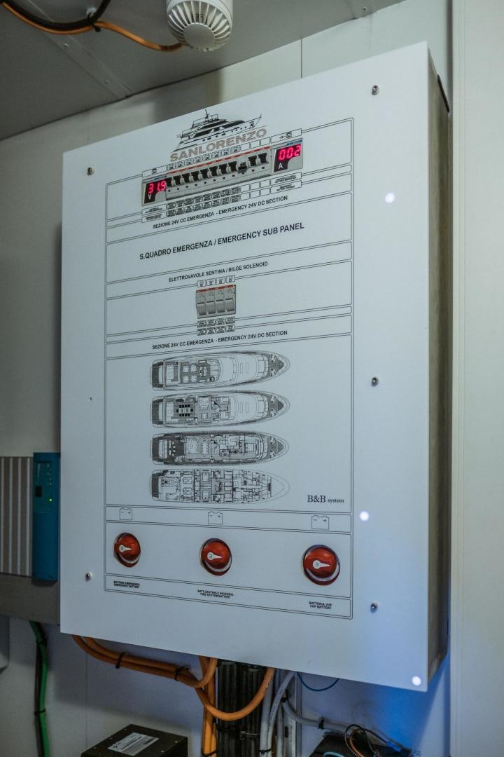 a white electrical device aboard AKAR XIII Yacht for Sale