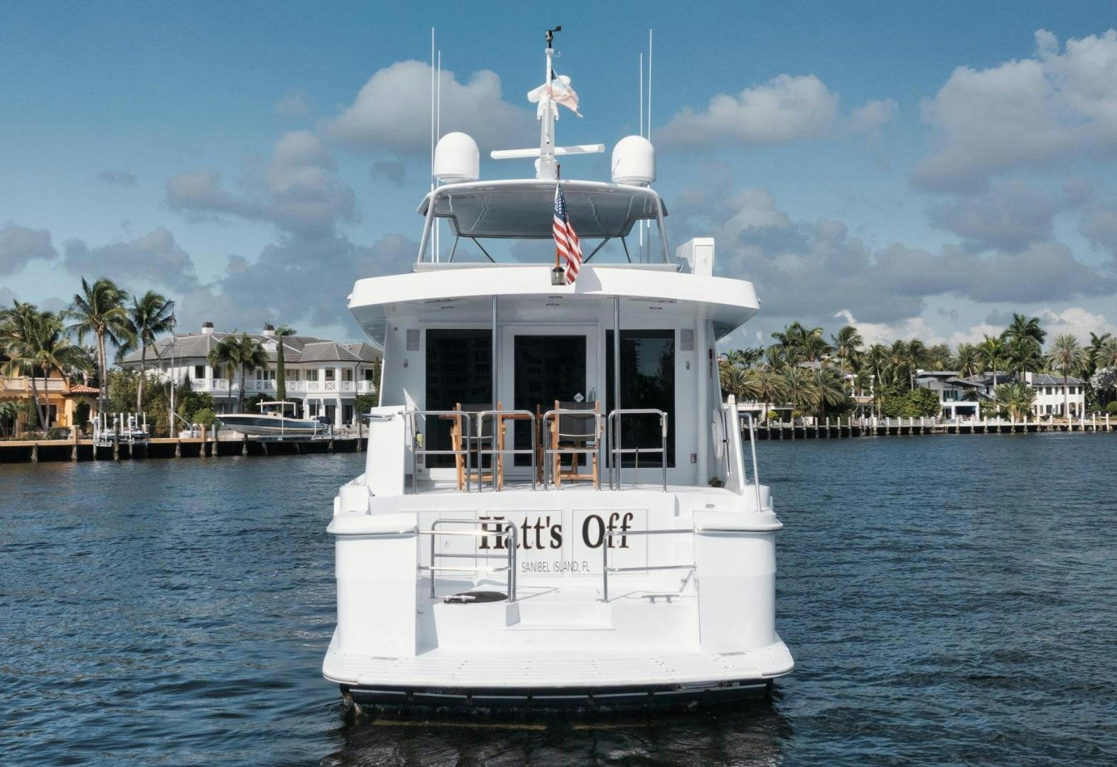 a boat in the water aboard HATT'S OFF Yacht for Sale