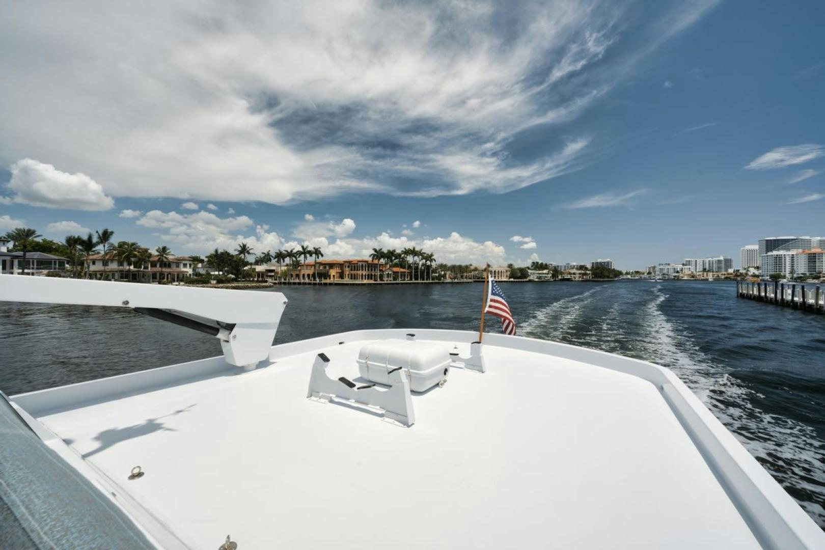 a boat on the water aboard HATT'S OFF Yacht for Sale