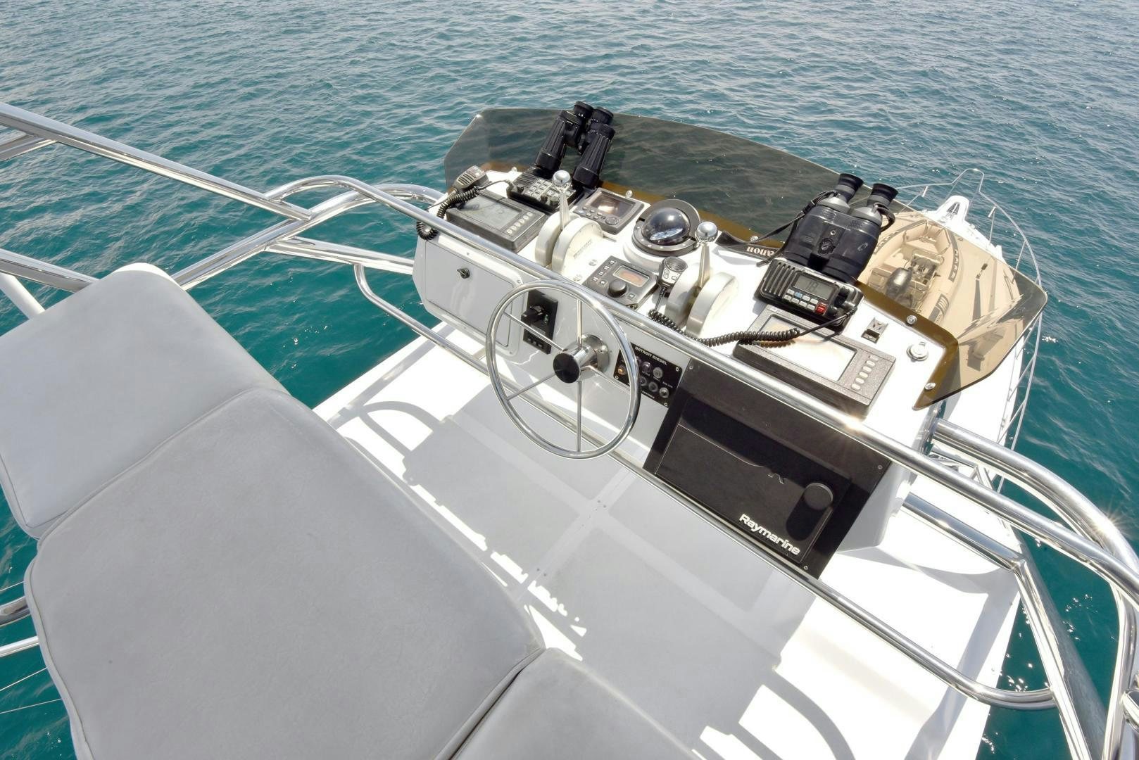 a boat with a gun on the front aboard SALSA Yacht for Sale