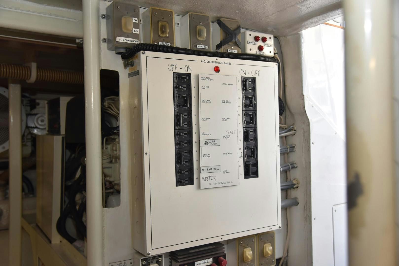 a white rectangular device with buttons aboard SALSA Yacht for Sale