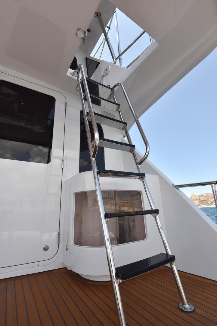a ladder leaning against a boat aboard SALSA Yacht for Sale