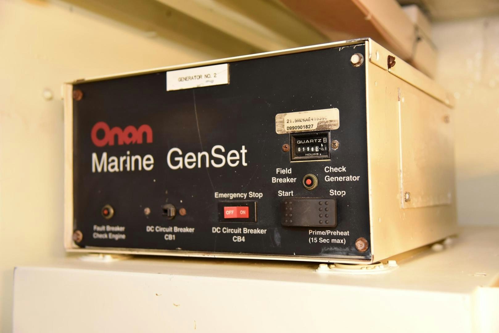 a black electronic device aboard SALSA Yacht for Sale