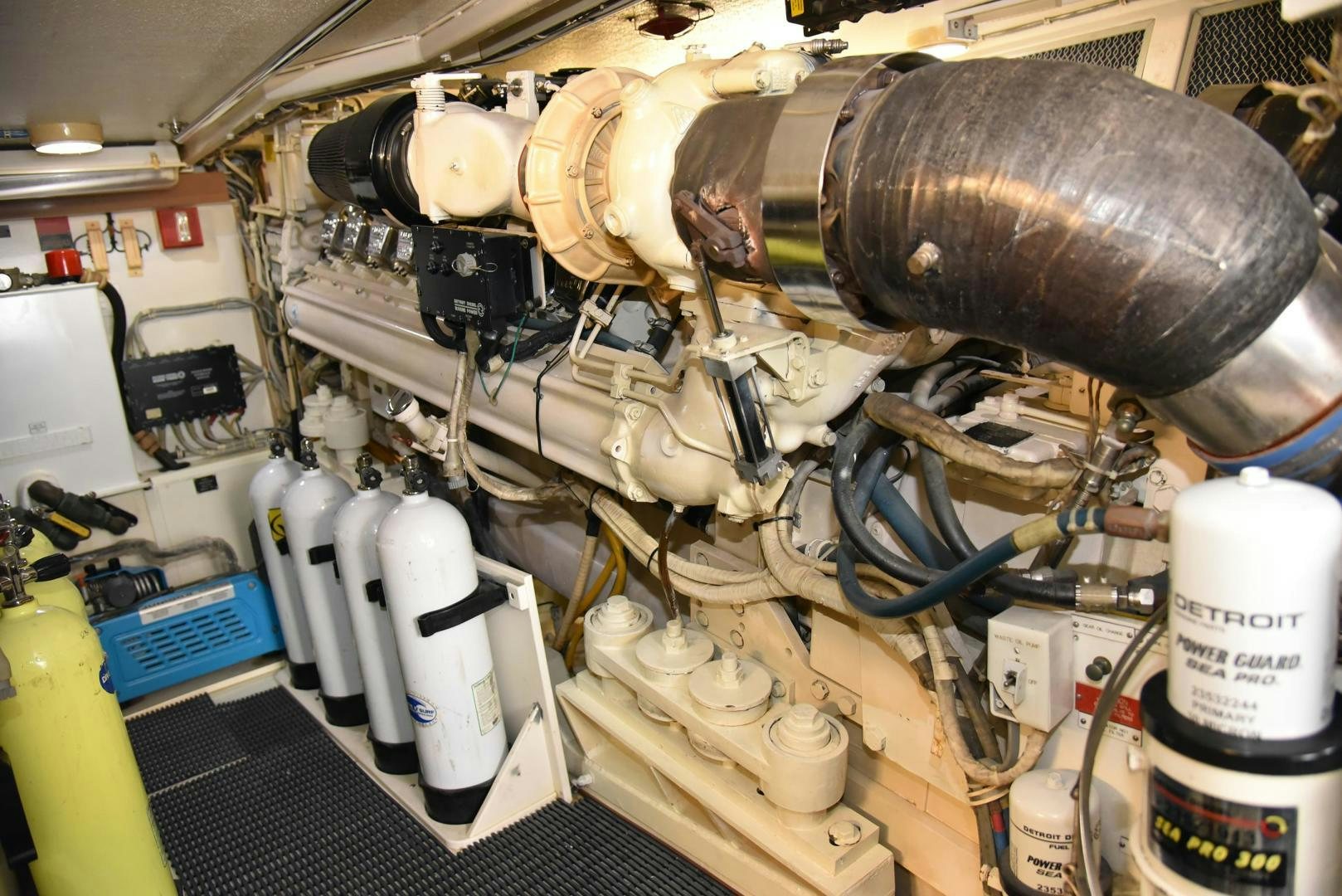 a large machine with pipes aboard SALSA Yacht for Sale