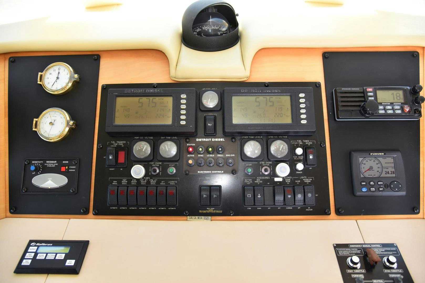 a group of electronic devices aboard SALSA Yacht for Sale