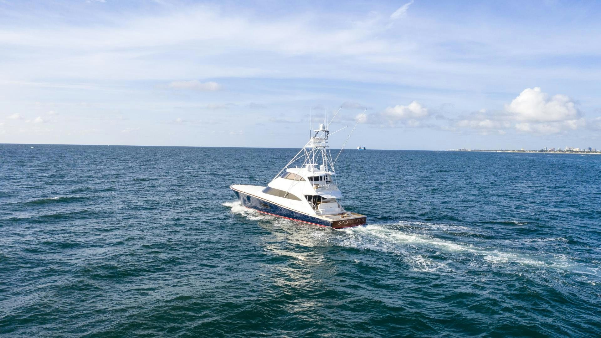a boat in the water aboard SPECULATOR Yacht for Sale