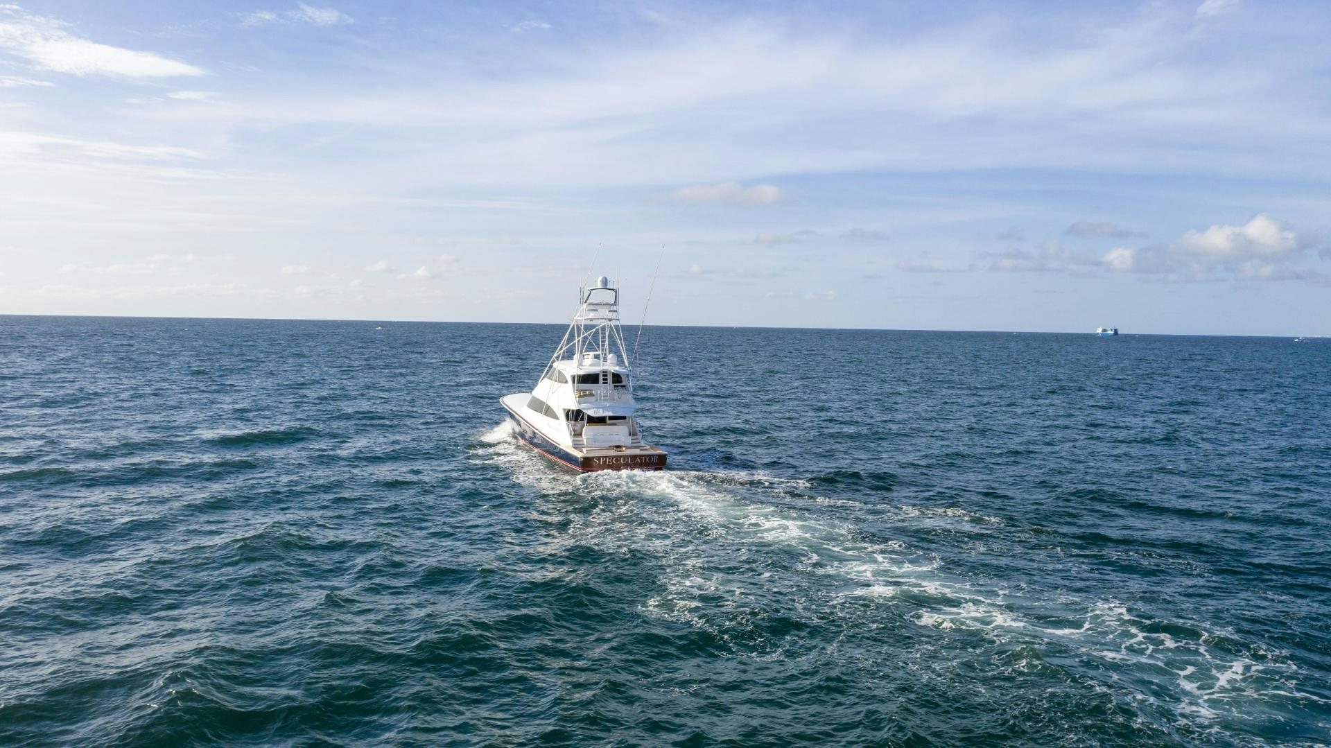a boat in the ocean aboard SPECULATOR Yacht for Sale