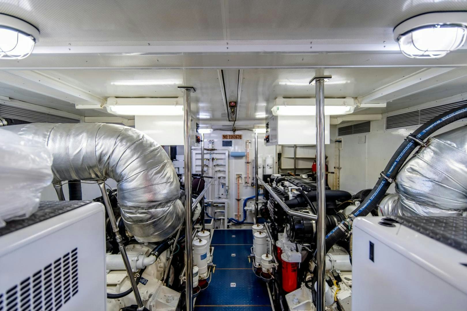 a room with machinery aboard HONORE Yacht for Sale