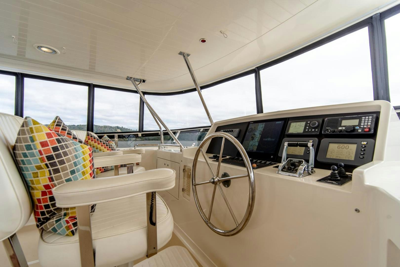 inside of a car aboard HONORE Yacht for Sale