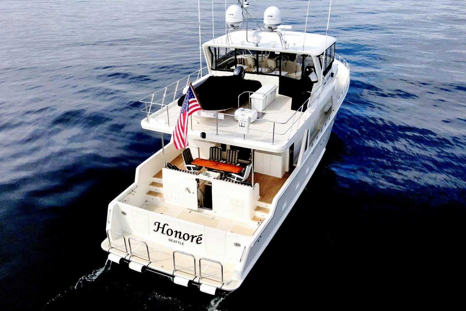 a ship in the water aboard HONORE Yacht for Sale
