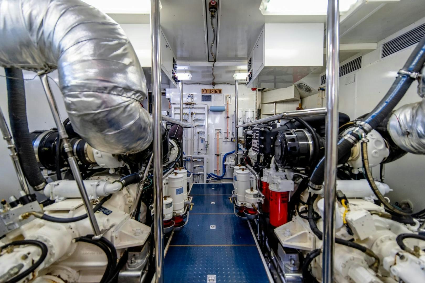 a room with machinery aboard HONORE Yacht for Sale
