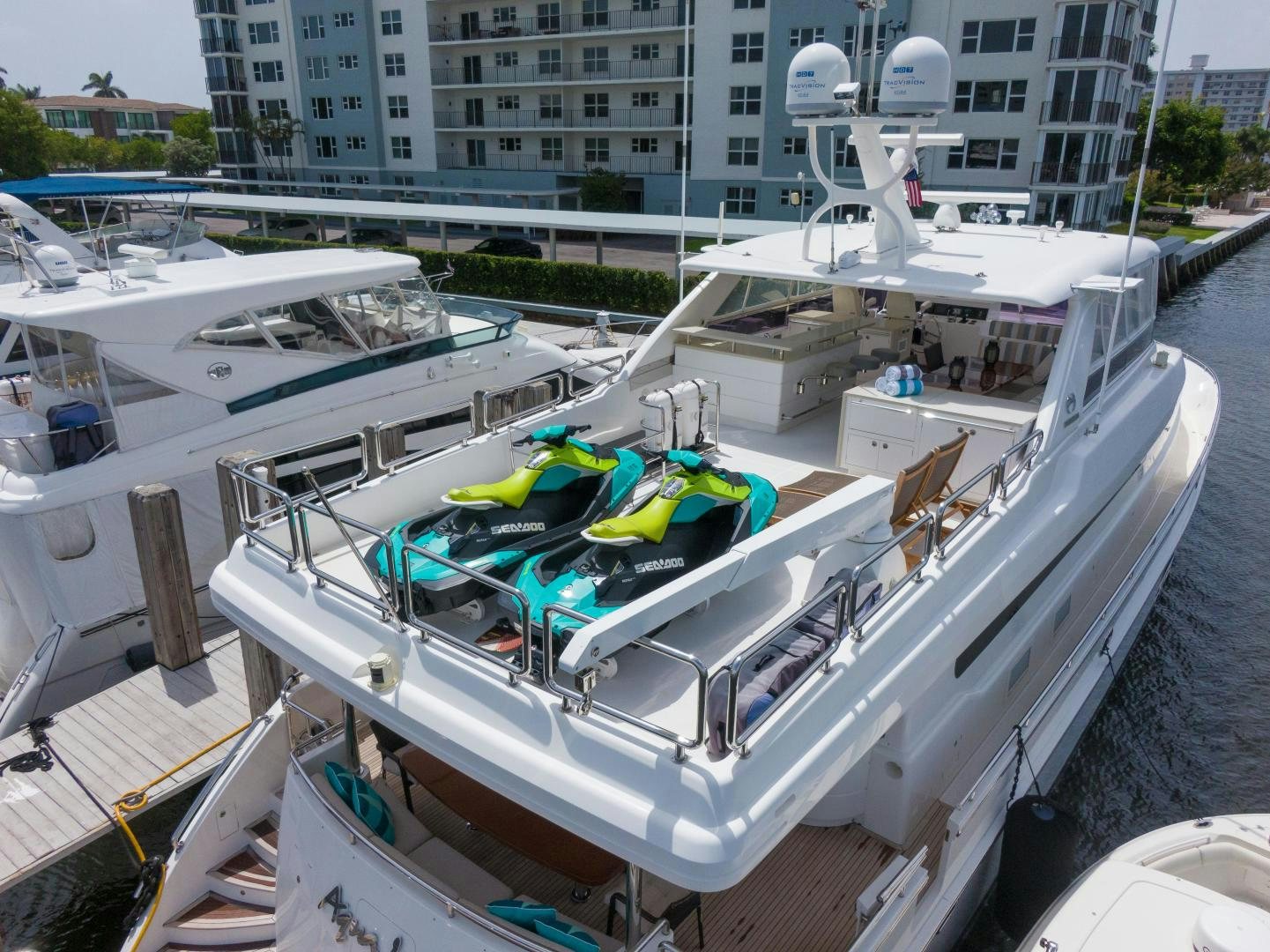 a group of boats docked aboard AQUA LIFE Yacht for Sale